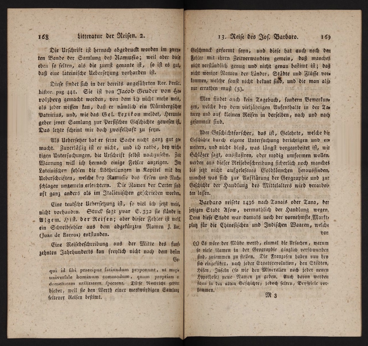 Beckmann: Reisebeschreibungen 1807, pp. 168–169