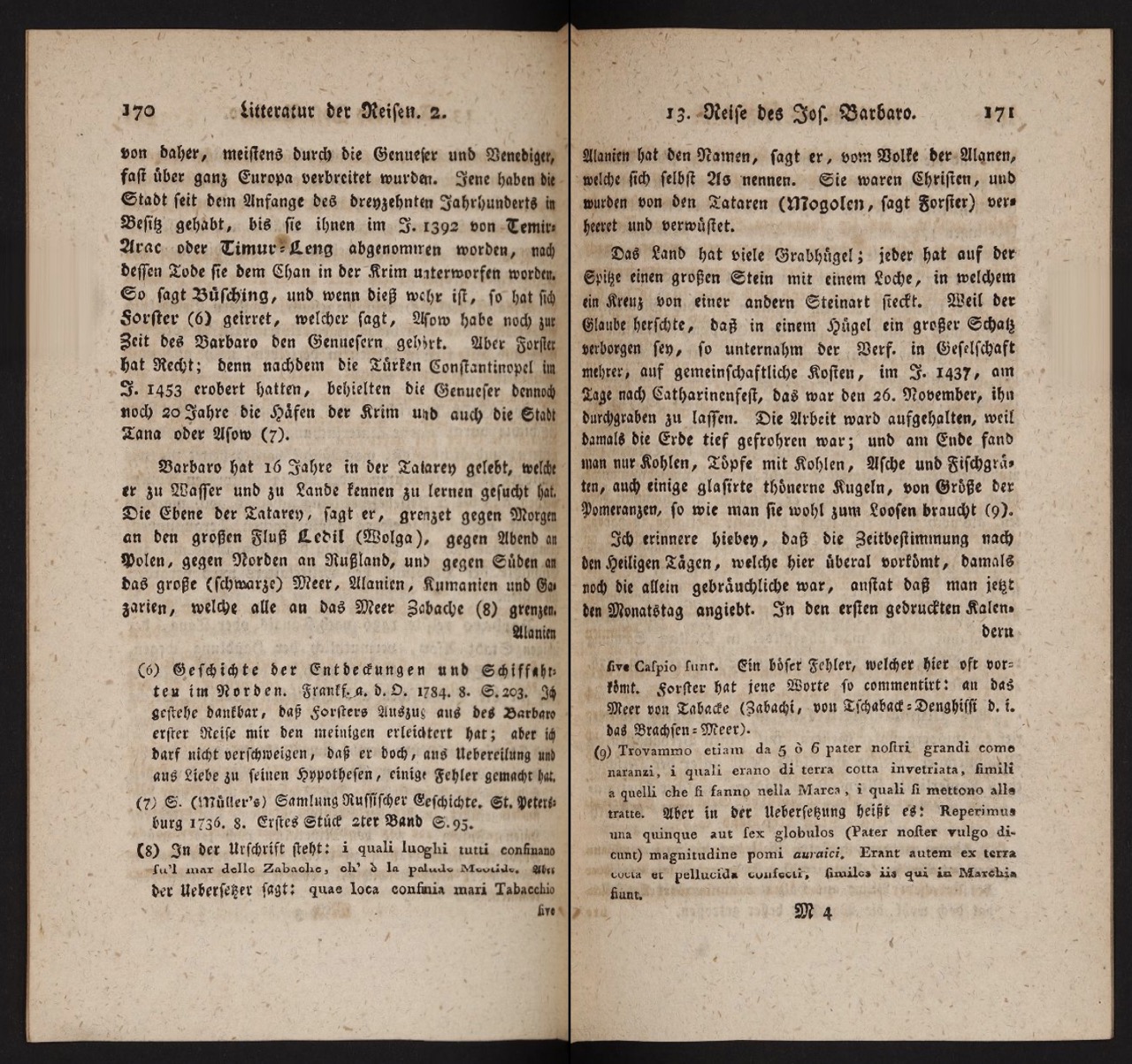 Beckmann: Reisebeschreibungen 1807, pp. 170–171