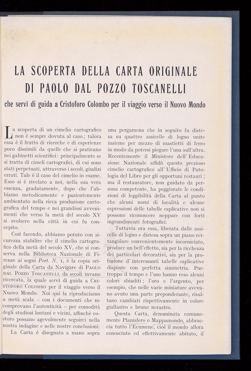 Crinò: Toscanelli 1941, Introduction