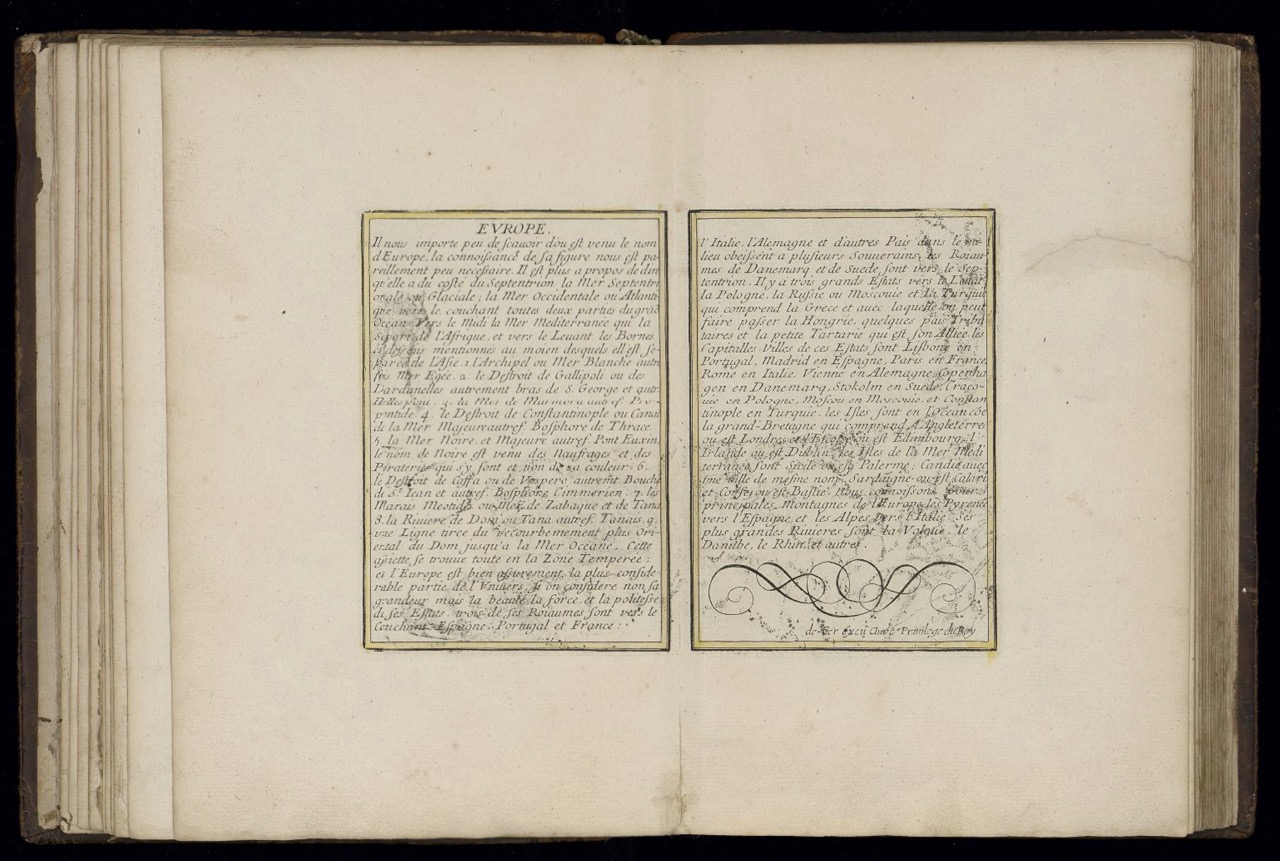 de Fer: Atlas 1697, "L'Europe", text
