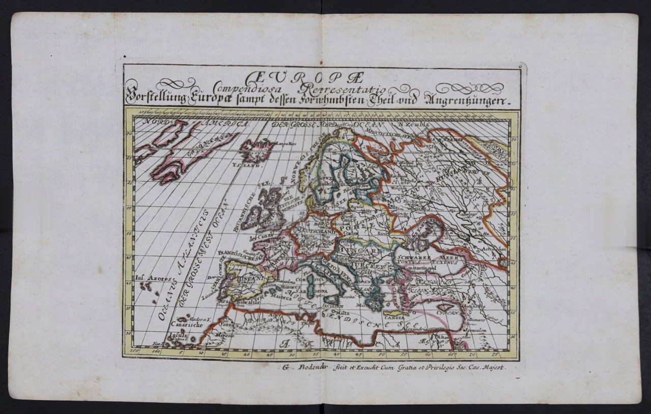 Bodenehr: Atlas Curieux 1717, "Europae"