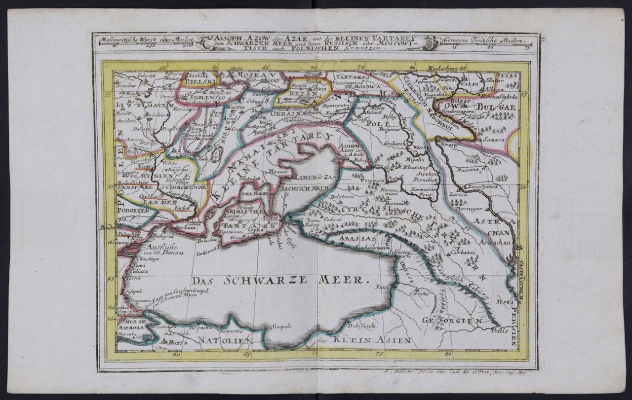 Bodenehr: Atlas Curieux 1717, "Assoph, Azow, oder Azak…"