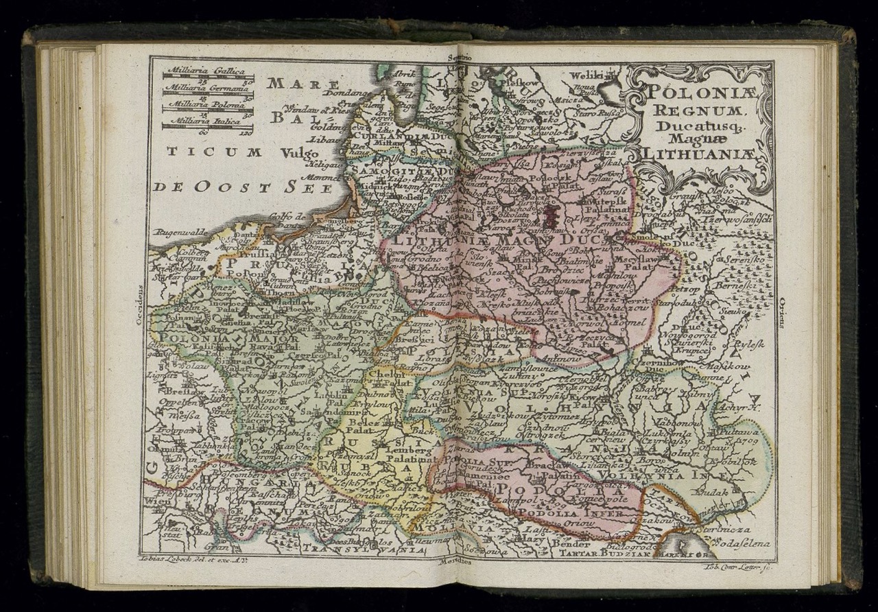 Lotter: Atlas Geographicus [c. 1750], "Poloniae Regnum Ducatusq[uem] Magnae Lithuania"