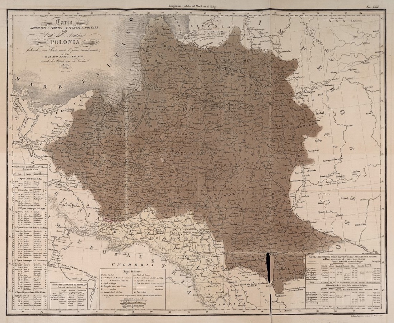 Marmocchi: Atlante Geografia 1838, "Polonia"