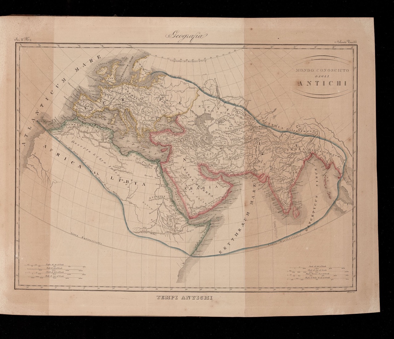 Marmocchi: Geografia-storica 1845, "Mondo Conosciuto dagli Antichi"