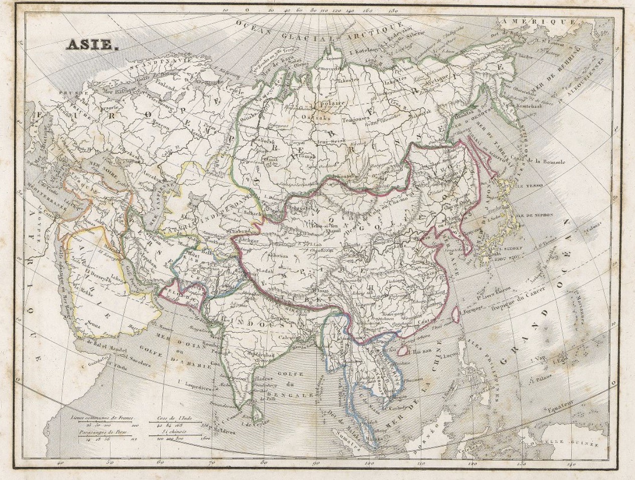 Monin: Atlas universel 1840, "Asie"