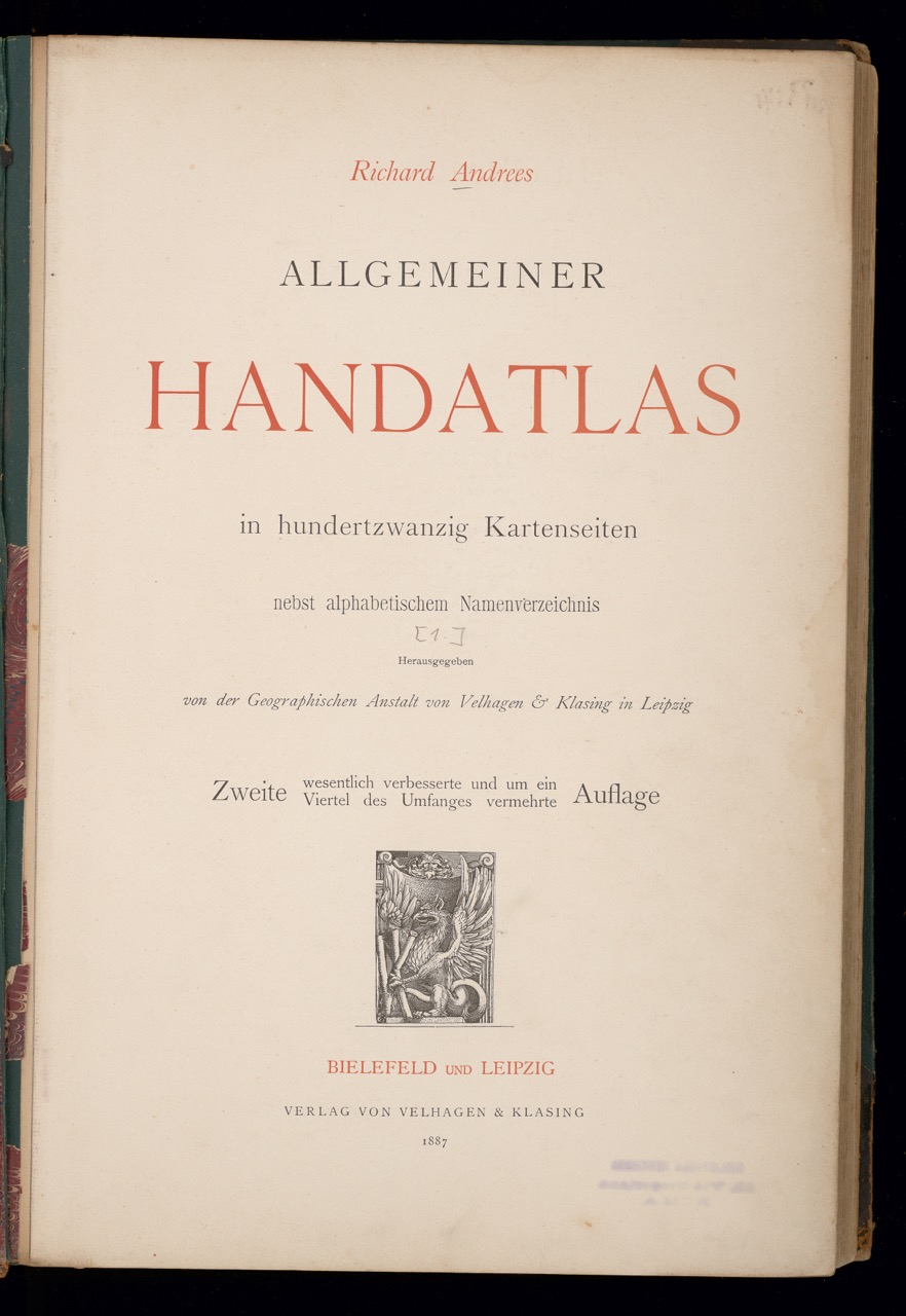 Andree: Handatlas 1887, Frontispiece