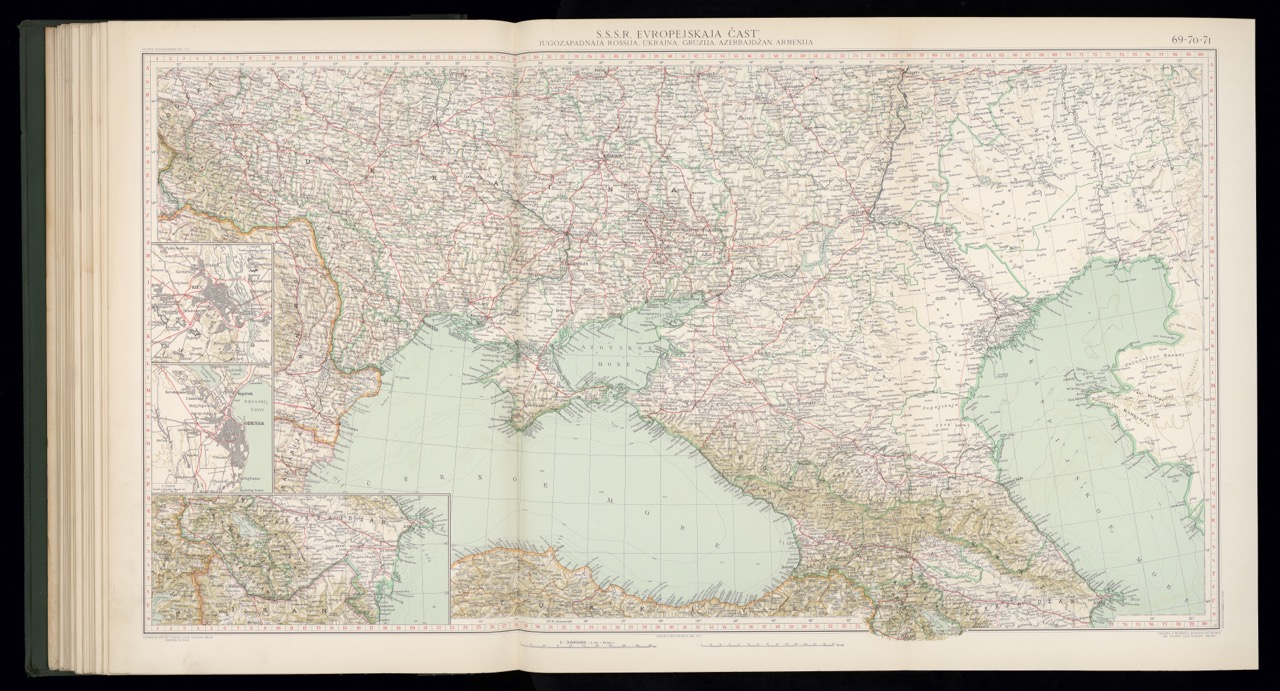 Bertarelli: Atlante 1956, "S.S.S.R. Europejskaja Čast" (map)