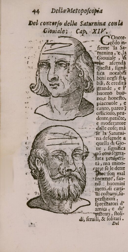 Spontone, La Metoposcopia, 1654, 44.