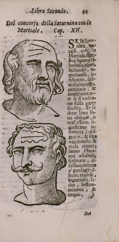 Spontone, La Metoposcopia, 1654, 45.